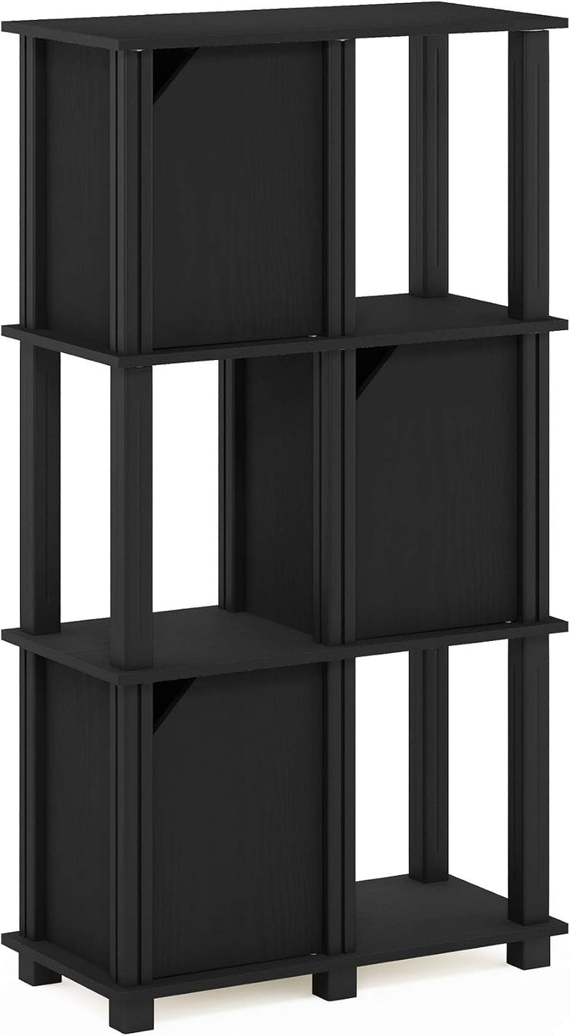 5-Tier Storage Shelf with 4 Doors French Oak