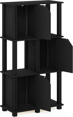 5-Tier Storage Shelf with 4 Doors French Oak