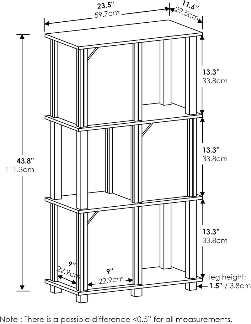 5-Tier Storage Shelf with 4 Doors French Oak
