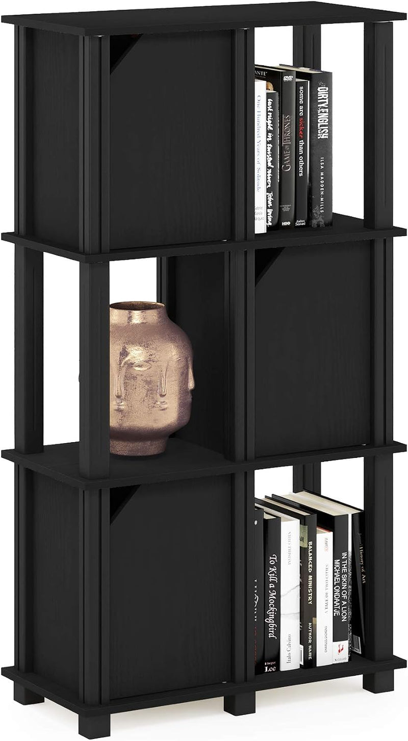 5-Tier Storage Shelf with 4 Doors French Oak