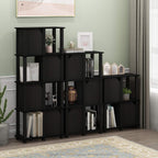 5-Tier Storage Shelf with 4 Doors French Oak