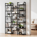 5-Tier Triple Bookshelf Bookcase with 14 Open Shelves