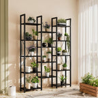 5-Tier Triple Bookshelf Bookcase with 14 Open Shelves