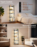 5-Tier Wide Ladder Shelf with LED Lights Touch
