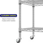 5-Tier Wire Shelving Unit on Wheels Chrome 59W