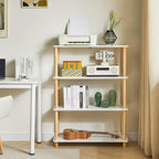 5-Tier Wooden Open Bookcase Modern Freestanding Bookshelf