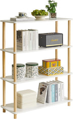 5-Tier Wooden Open Bookcase Modern Freestanding Bookshelf