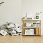 5-Tier Wooden Open Bookcase Modern Freestanding Bookshelf