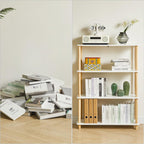 5-Tier Wooden Open Bookcase Modern Freestanding Bookshelf
