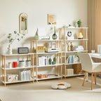 5-Tier Wooden Open Bookcase Modern Freestanding Bookshelf
