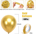 50 Pcs 12 Inch Metallic for Birthday Decorations