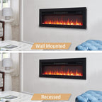 50" Wall Mounted Electric Fireplace Dilton with 2