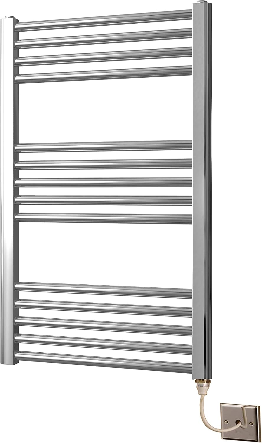 500W X 800h Electric Straight Heated Chrome Towel