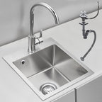 500x350MM 304 Stainless Steel Brushed Single Bowl Kitchen