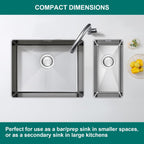 500x350MM 304 Stainless Steel Brushed Single Bowl Kitchen