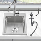 500x350MM 304 Stainless Steel Brushed Single Bowl Kitchen
