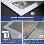 500x350MM 304 Stainless Steel Brushed Single Bowl Kitchen