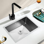 500x350MM 304 Stainless Steel Brushed Single Bowl Kitchen