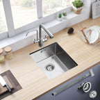 500x350MM 304 Stainless Steel Brushed Single Bowl Kitchen
