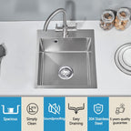 500x350MM 304 Stainless Steel Brushed Single Bowl Kitchen