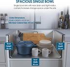 500x350MM 304 Stainless Steel Brushed Single Bowl Kitchen