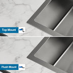 500x350MM 304 Stainless Steel Brushed Single Bowl Kitchen
