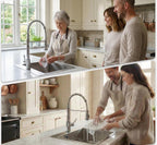 500x350MM 304 Stainless Steel Brushed Single Bowl Kitchen