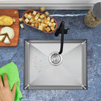 500x350MM 304 Stainless Steel Brushed Single Bowl Kitchen