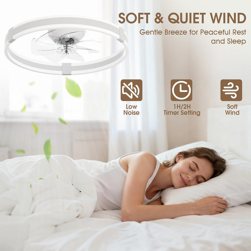 Ceiling Fan with Lights Remote 3 Colours