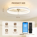Ceiling Fan with Lights Remote 3 Colours