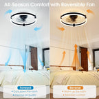 Ceiling Fan with Lights Remote 3 Colours