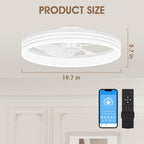 50CM Ceiling Fans with Lights and App Remote