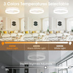 50CM Ceiling Fans with Lights and App Remote