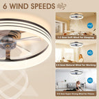 50CM Ceiling Fans with Lights and App Remote