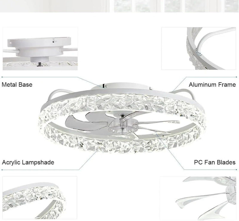 50CM Ceiling Fans with Lights and Remote 6
