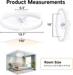 50CM Ceiling Fans with Lights and Remote 6