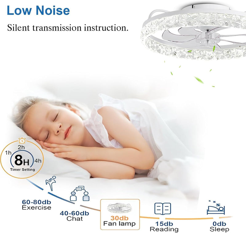 50CM Ceiling Fans with Lights and Remote 6