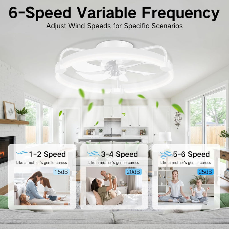 50CM Ceiling Fans with Lights and Remote 6
