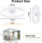 50CM Ceiling Fans with Lights and Remote 6