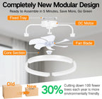 50CM Ceiling Fans with Lights and Remote 6