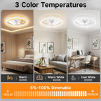 50CM Ceiling Fans with Lights and Remote 6