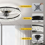50CM Ceiling Fans with Lights and Remote 6