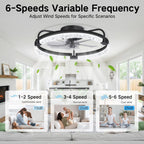 50CM Ceiling Fans with Lights and Remote 6