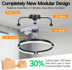 50CM Ceiling Fans with Lights and Remote 6