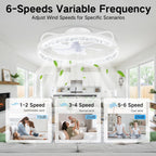 50CM Ceiling Fans with Lights and Remote 6
