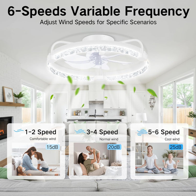 50CM Ceiling Fans with Lights and Remote 6