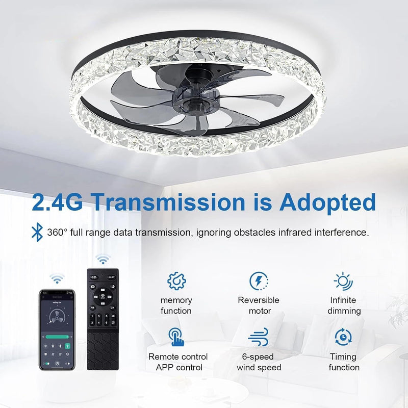 50CM Ceiling Fans with Lights and Remote 6
