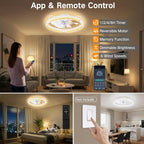 50CM Ceiling Fans with Lights and Remote 6
