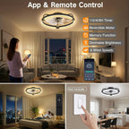50CM Ceiling Fans with Lights and Remote 6