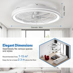 50CM Ceiling Fans with Lights and Remote Protective